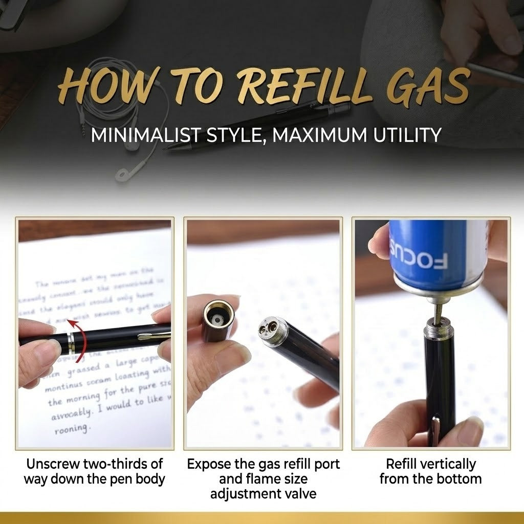 Windproof Jet Flame Pen Lighter