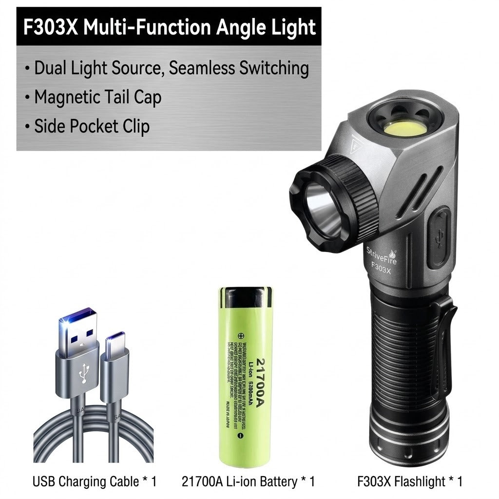 Multi-Angle EDC Magnetic Work Flashlight