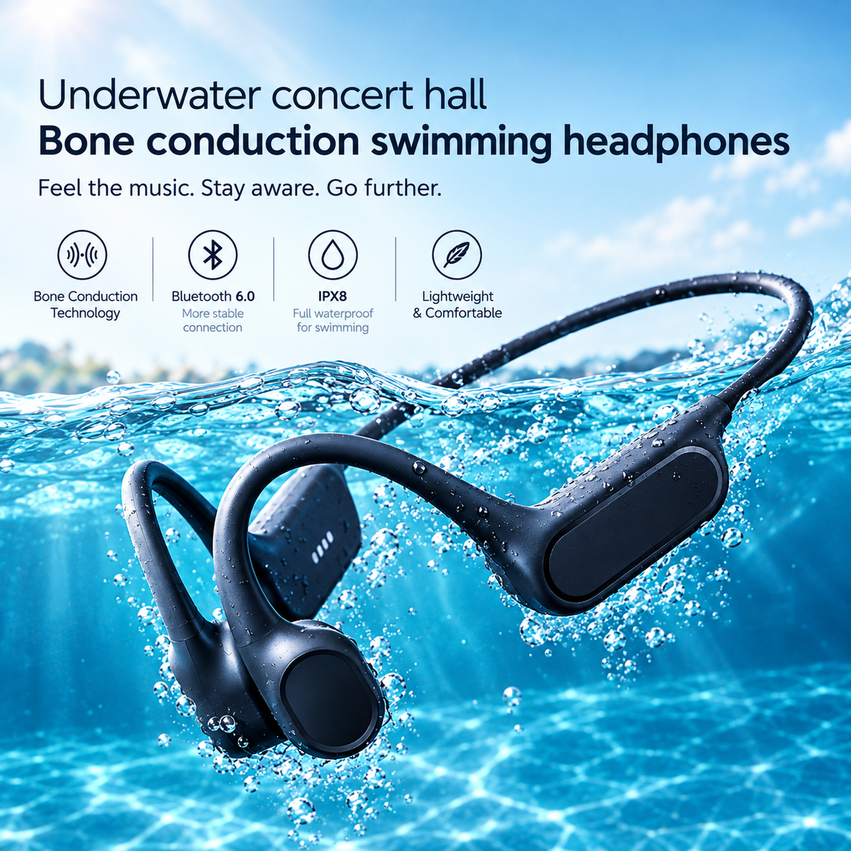 Bone Conduction Bluetooth Earphones For Athletes