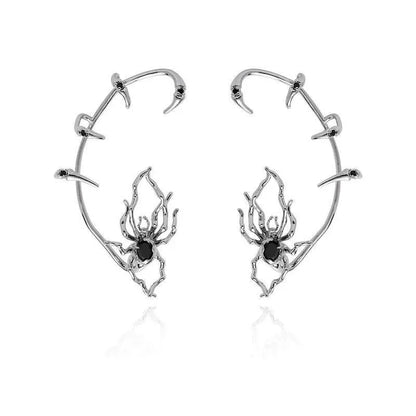 Gothic Spider Web Earring