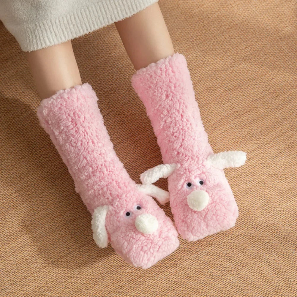 Fluffy Ears Cozy Long Socks