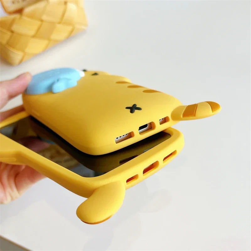 Snack Attack Cat and Fish Phone Case