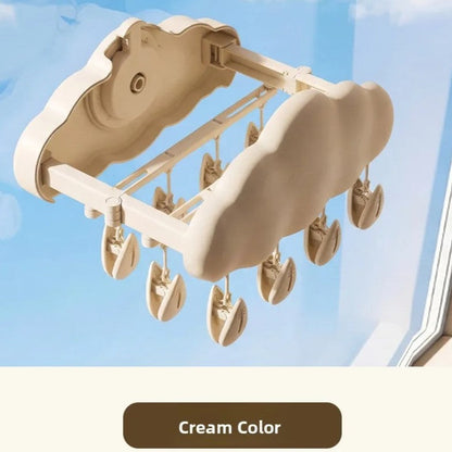 Pinned Cloud-Design Suction Foldable Laundry Rack