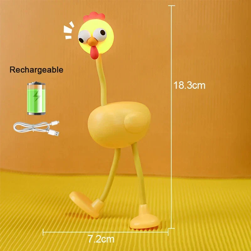 Crazy Chicken Character Night Lamp