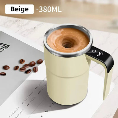 Digital Temperature Display Self Stirring Coffee Mug