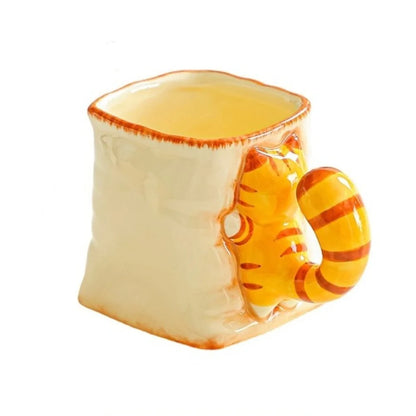 Cat Tail Ceramic Coffee Mug
