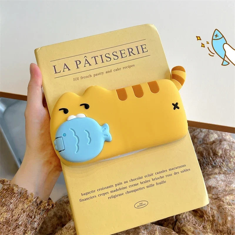 Snack Attack Cat and Fish Phone Case