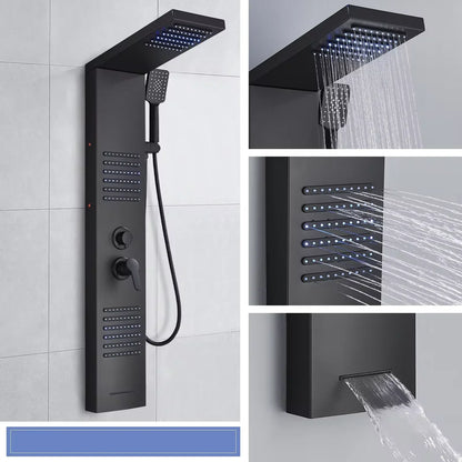 Rainfall Multi-Jet Panel Adjustable Pressure Shower Set