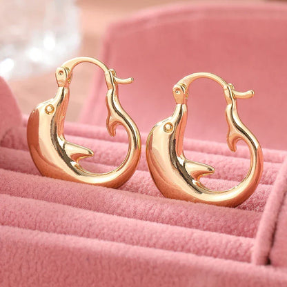 Dolphin Hoop Ocean Inspired Earrings