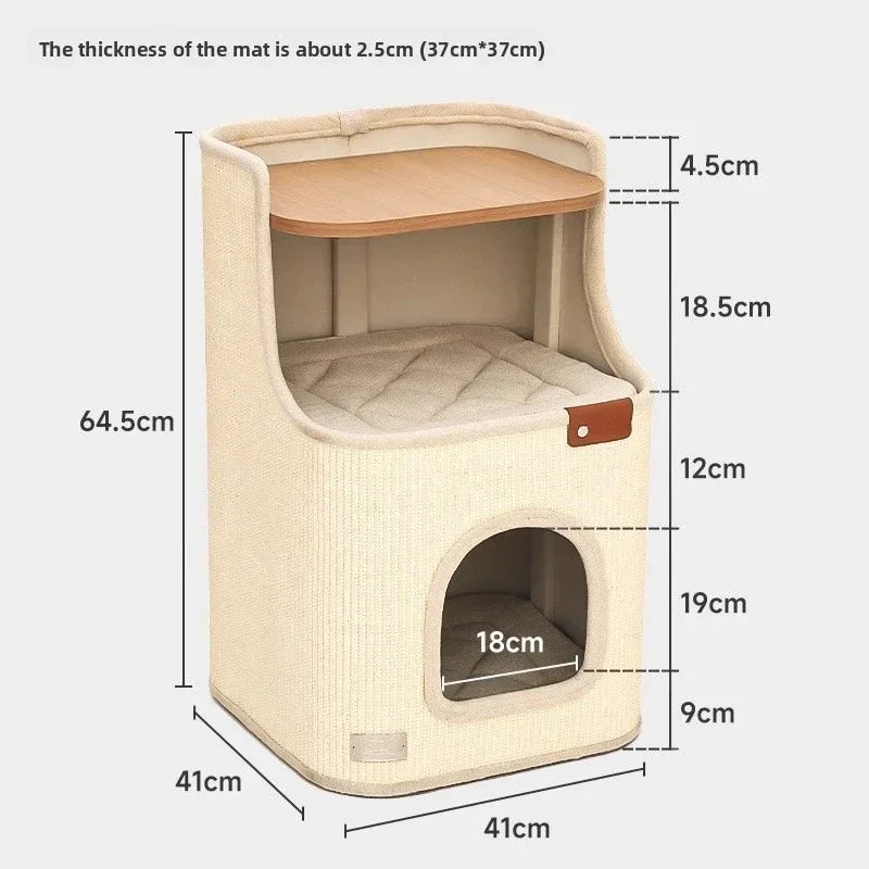 All-in-One Enclosed Cat House Side Table