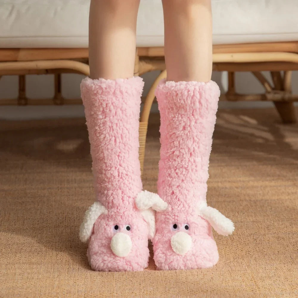 Fluffy Ears Cozy Long Socks