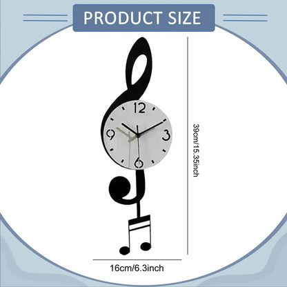 Musical Note Pendulum Wall Clock