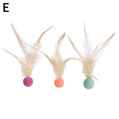 Feather Ball Cat Teaser Interactive Toy