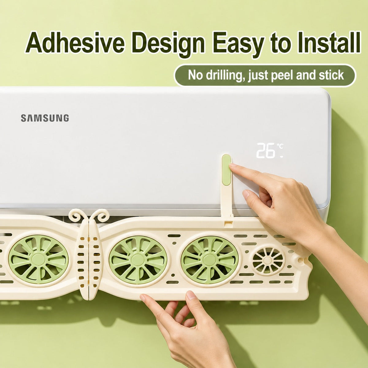 Butterfly Adjustable Air Conditioner Wind Deflector Shield