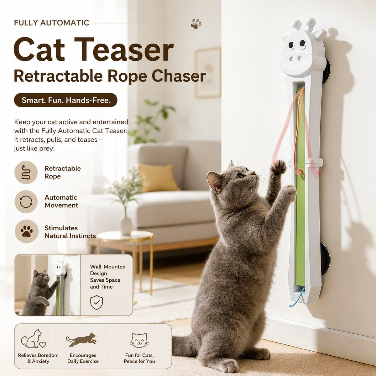 Never Stop Automatic Endless Play Cat Teaser Toy