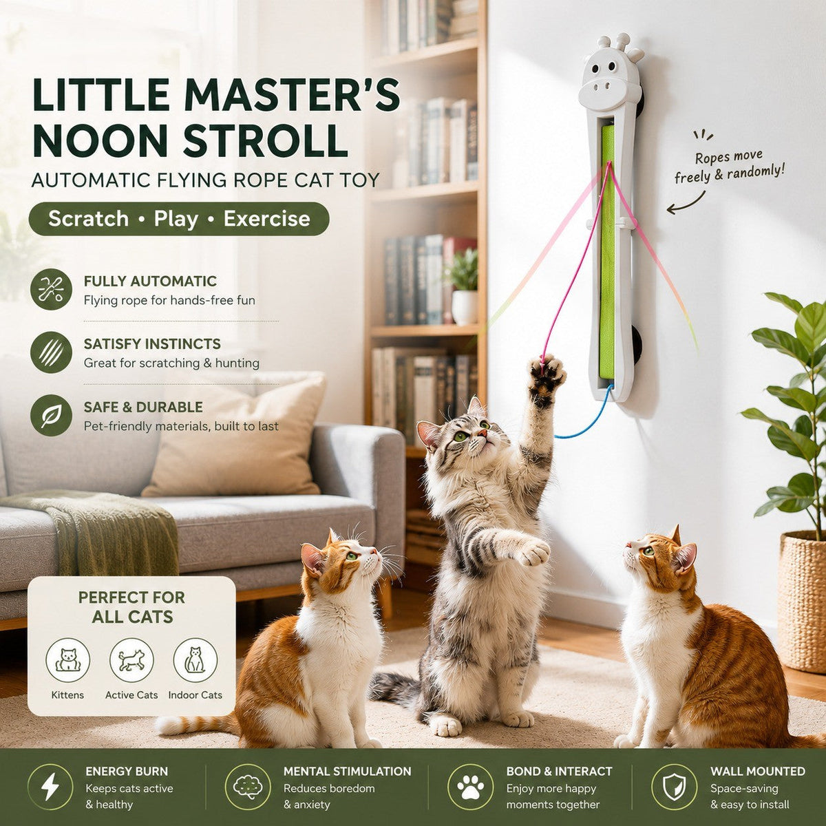 Never Stop Automatic Endless Play Cat Teaser Toy