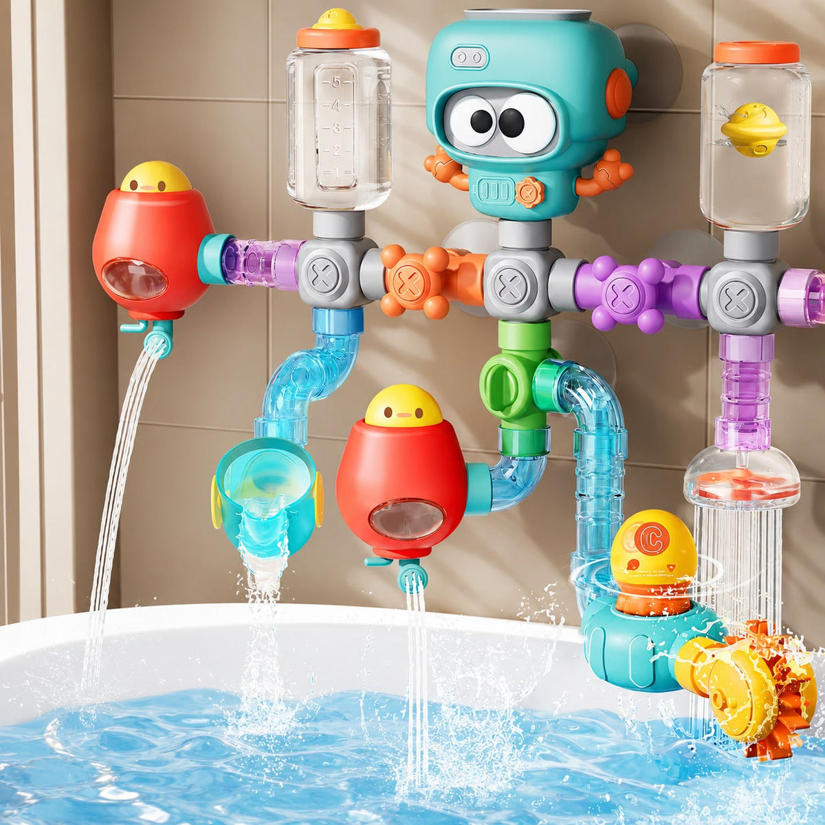 Little Plumber Toddler Waterworks Bath Toy Set
