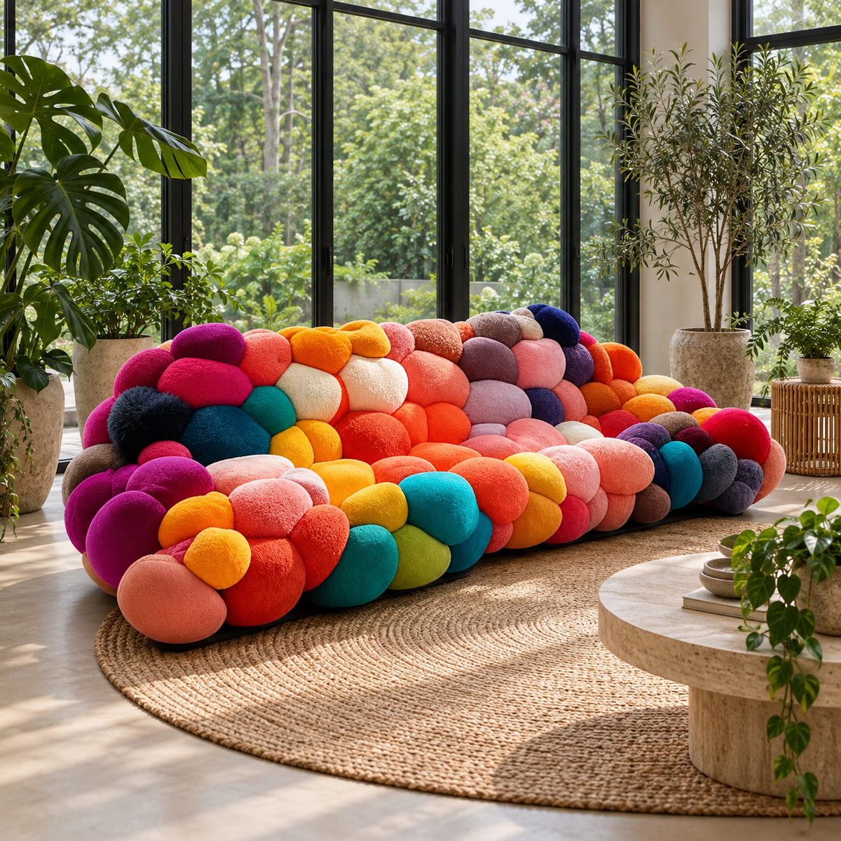 Rainbow Bubble Lounge Modular Curved Sofa