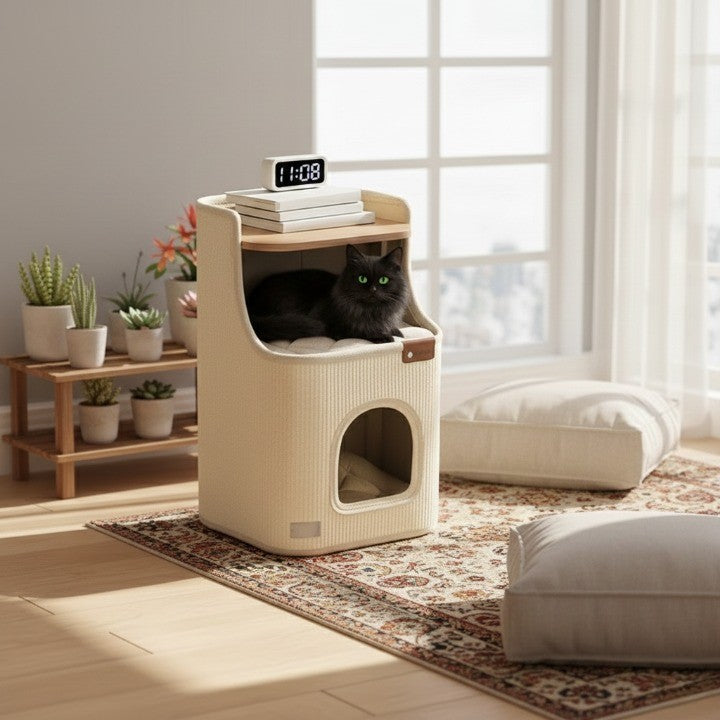 All-in-One Enclosed Cat House Side Table