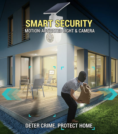 Solar Powered Motion Sensor Smart Rainproof Dummy Camera